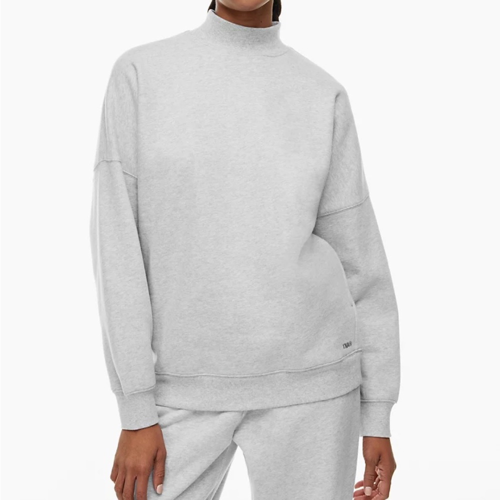 Aritzia TNA Cozy Fleece Mega Mock Sweatshirt